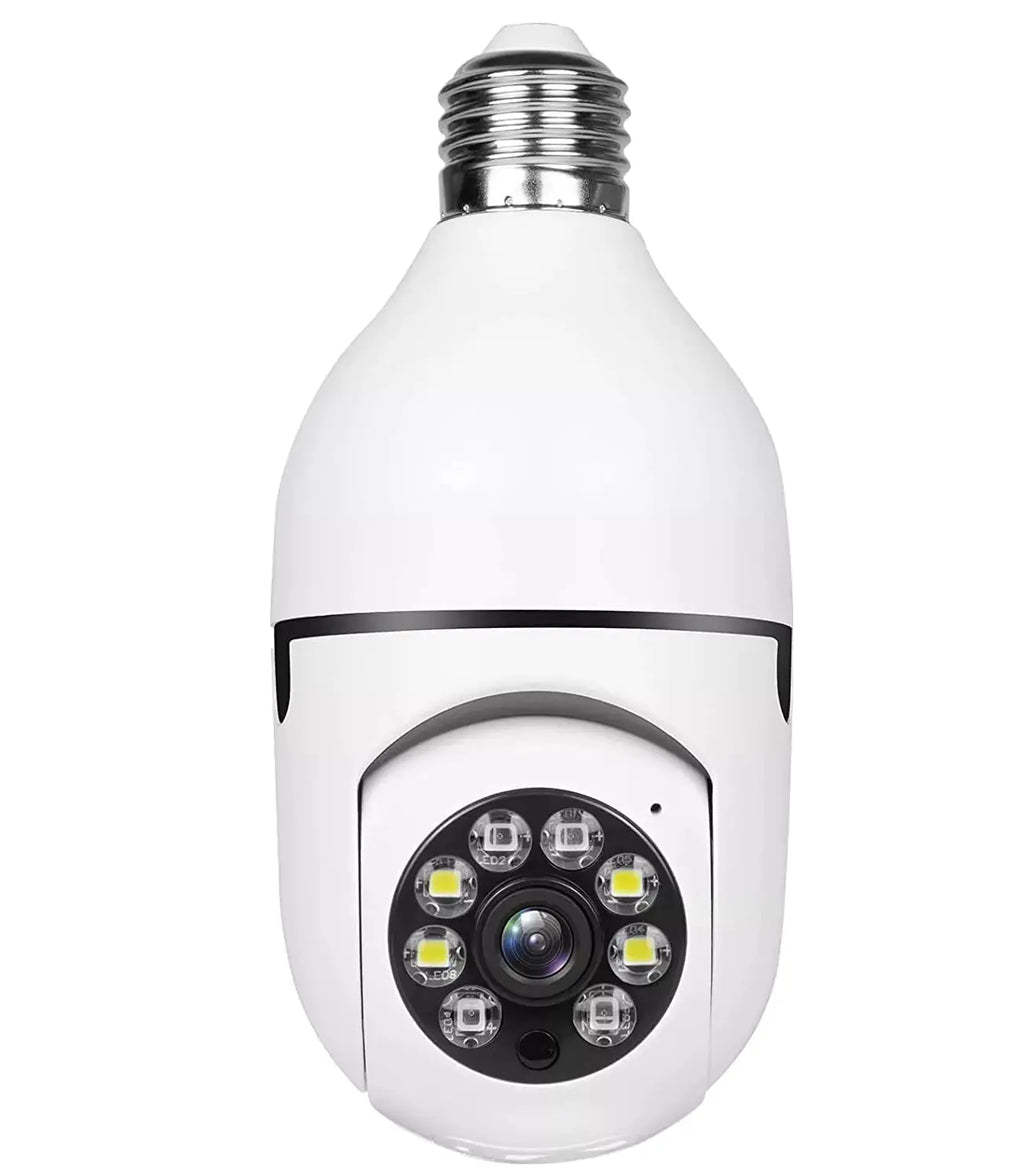E27 Bulb Camera with 360° Indoor HD Night Vision