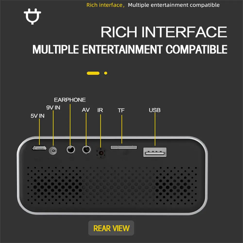 YT500 Mini Portable Projector for Kids' Family Use