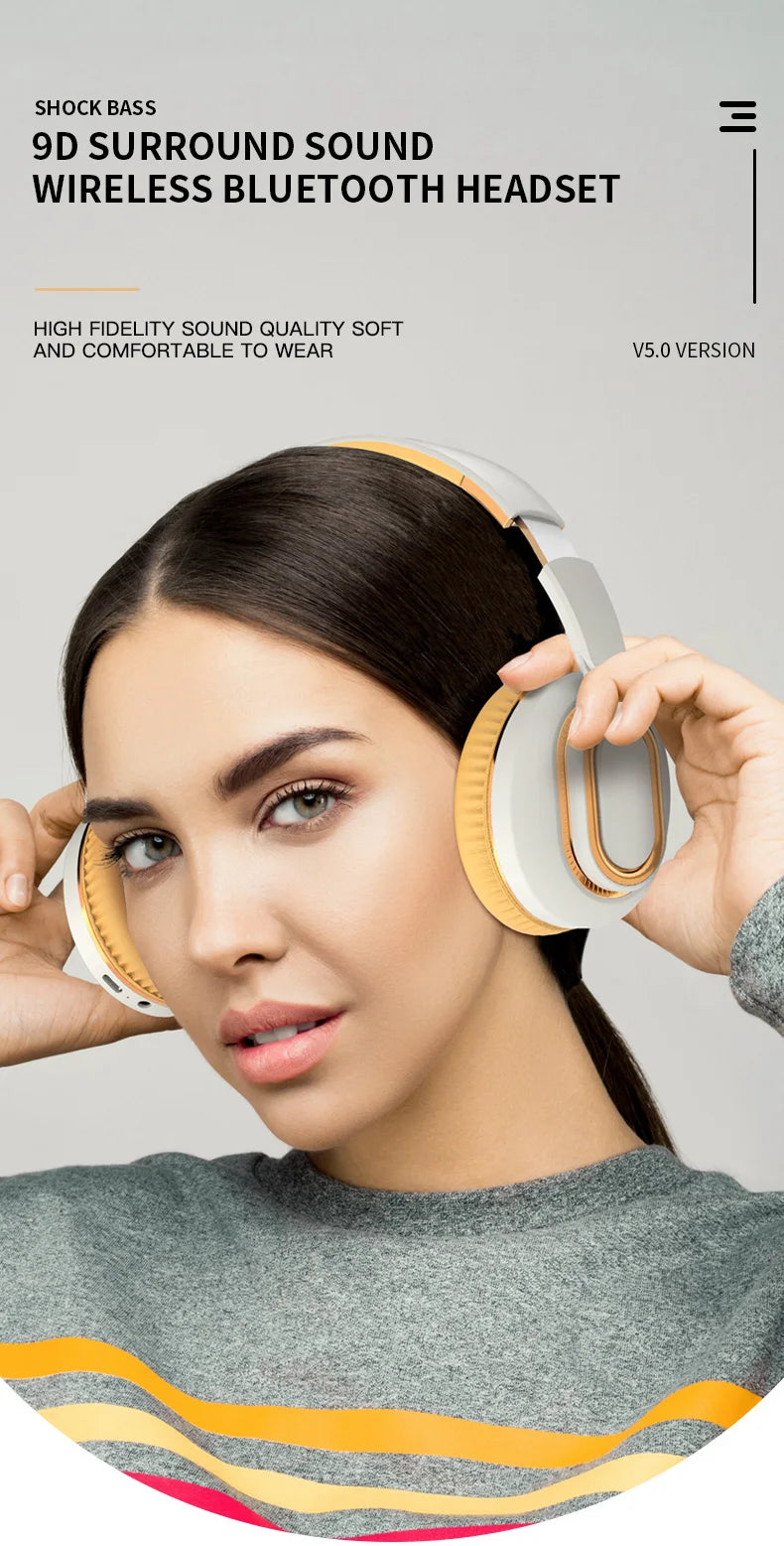 H7/H3 Tv Bluetooth Headphone Wireless Headset with Mic USB Adaptor Headset Noise Cancelling Stereo Foldable Bass for TV Earphone