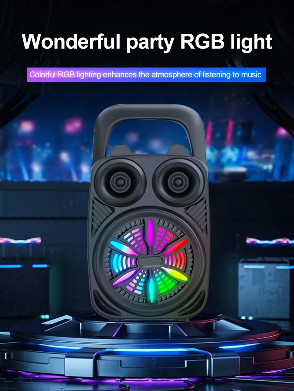 500mAh Bluetooth speaker Sound box high power bluetooth speakers TF Udisk karaoke handheld sound subwoofers for dancing