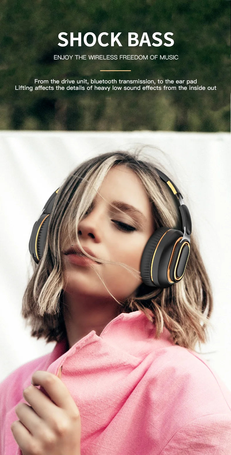 H7/H3 Tv Bluetooth Headphone Wireless Headset with Mic USB Adaptor Headset Noise Cancelling Stereo Foldable Bass for TV Earphone