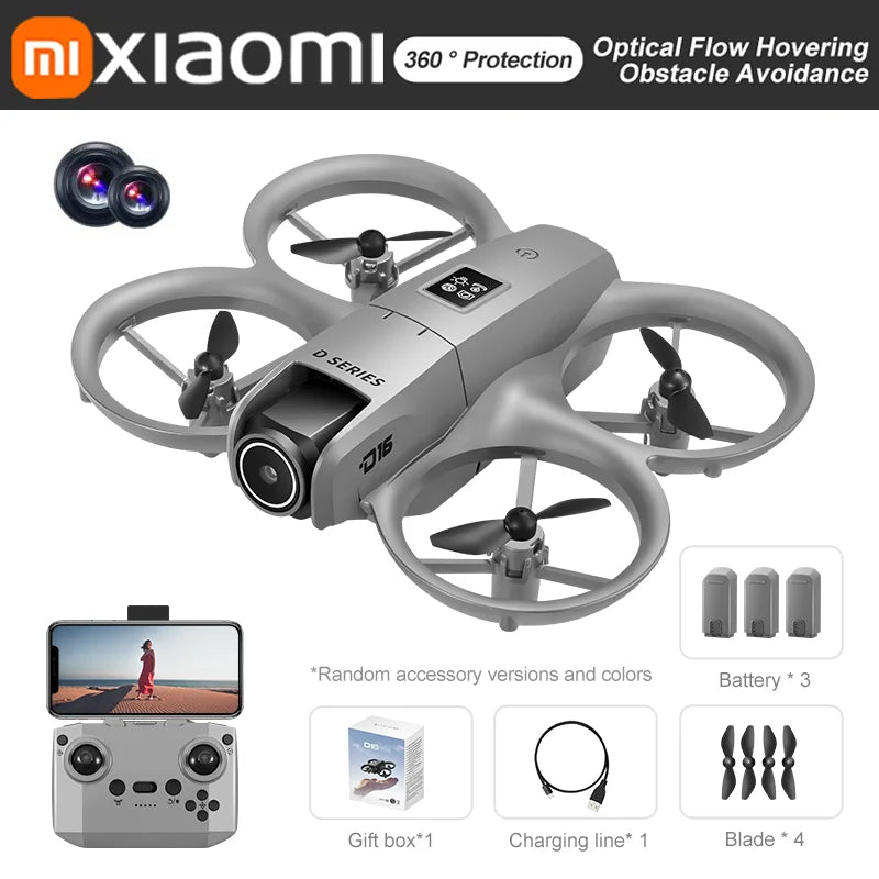 Xiaomi D16 Drone 8K Aerial HD Profesional Dual Camera Optical Flow Positioning Intelligent Avoidance Bushless Power GPS Drone