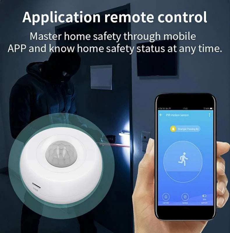 Zigbee PIR Motion Sensor Detector Movement Sensor Ewelink APP Wireless Home Automation System Work with Alexa