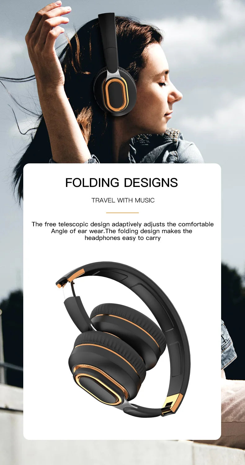H7/H3 Tv Bluetooth Headphone Wireless Headset with Mic USB Adaptor Headset Noise Cancelling Stereo Foldable Bass for TV Earphone