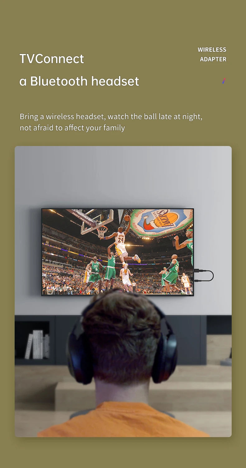 H7/H3 Tv Bluetooth Headphone Wireless Headset with Mic USB Adaptor Headset Noise Cancelling Stereo Foldable Bass for TV Earphone