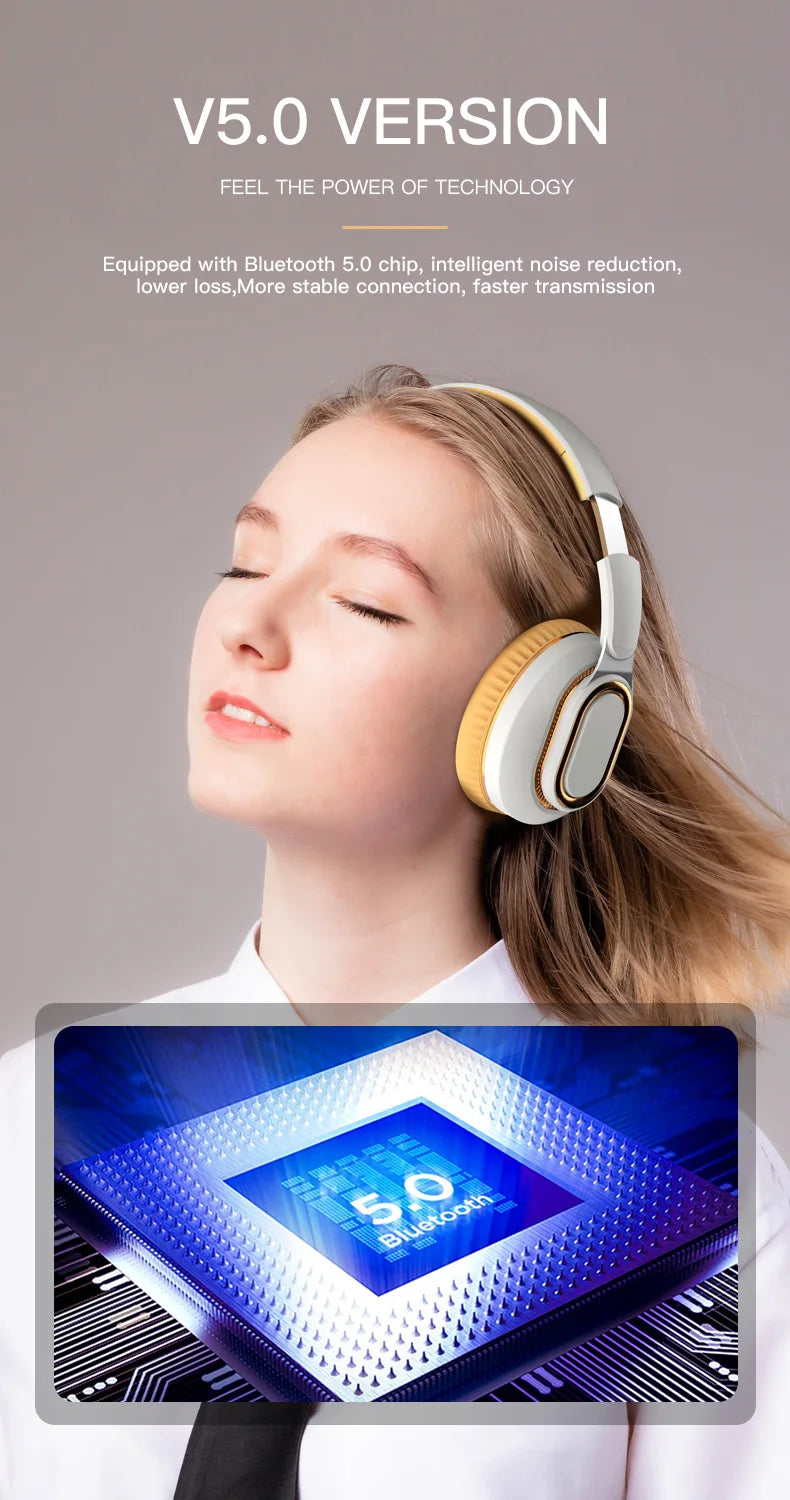 H7/H3 Tv Bluetooth Headphone Wireless Headset with Mic USB Adaptor Headset Noise Cancelling Stereo Foldable Bass for TV Earphone