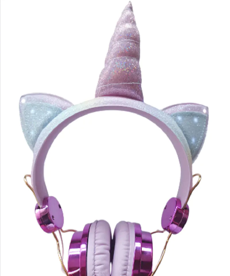 Wired Unicorn Cartoon Headphones for Kids (Gift)
