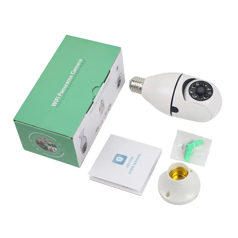 E27 Bulb Camera with 360° Indoor HD Night Vision