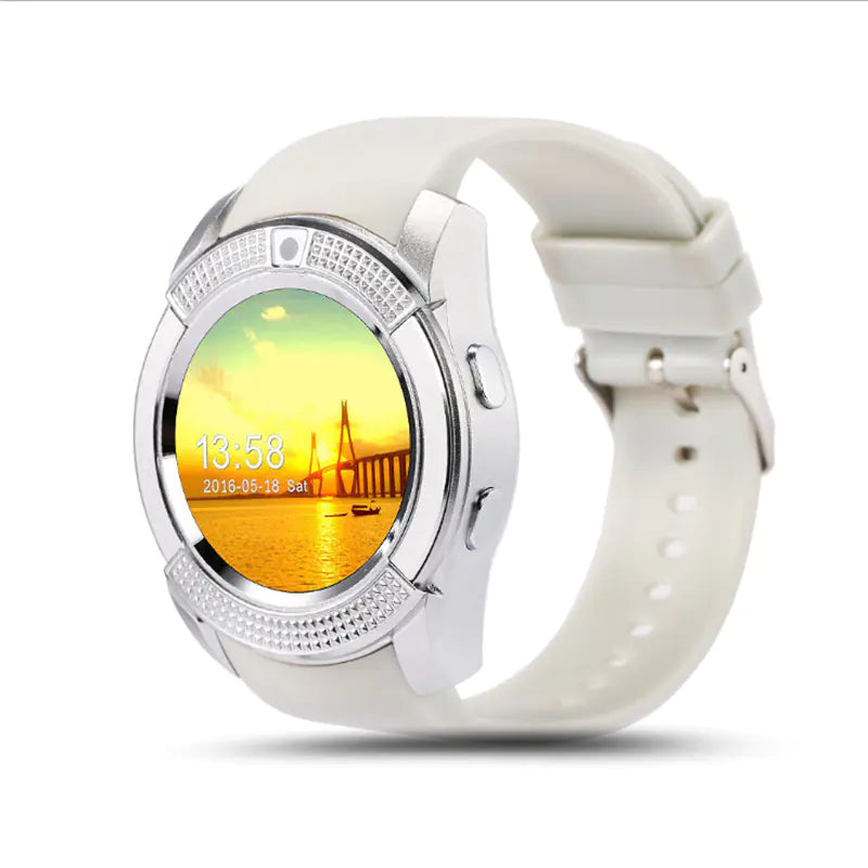 V8 Smartwatch with Full Round Screen and Sleep Monitor